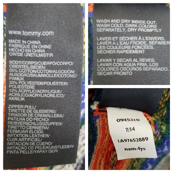 Tommy Hilfiger Fair Isle Boat Neck Sweater, Sz L - Picture 8 of 8